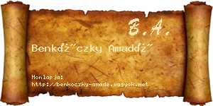 Benkóczky Amadé névjegykártya